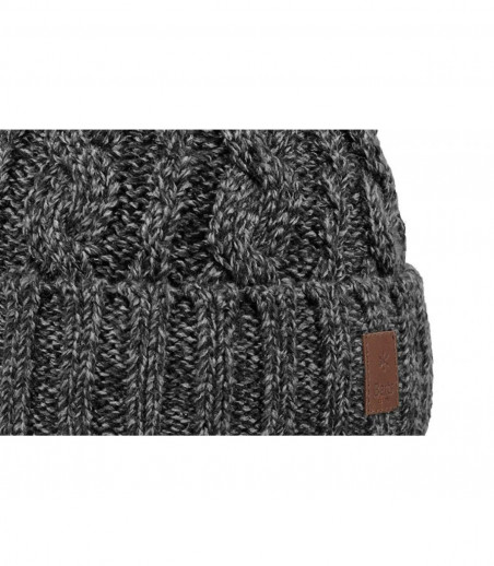 bonnet revers torsade noir bonnet revers torsade noir